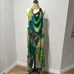 Tropical Halter Jumpsuit